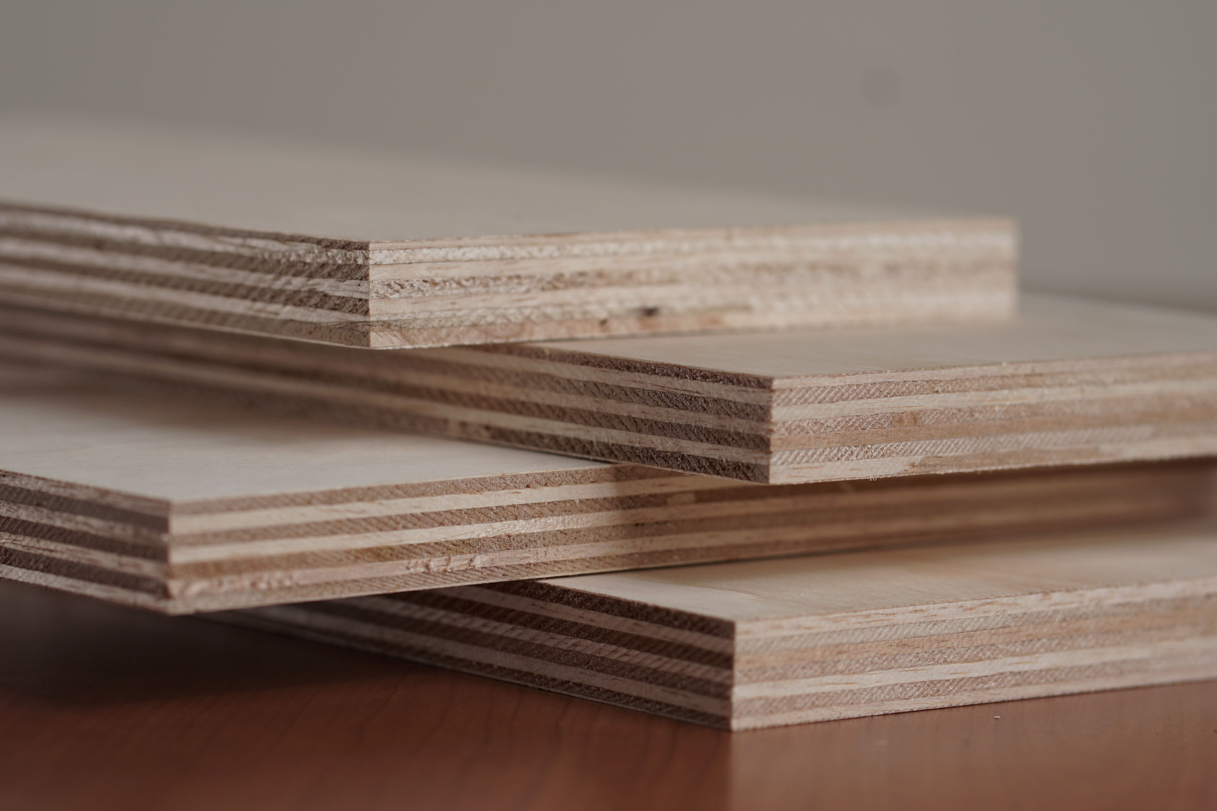 Plywood closeup — cross-laminated veneer